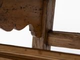 a close up view of a wooden table with a wooden top