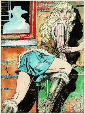 une image d'un tableau représentant une femme assise sur une chaise