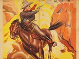 une affiche de western mettant en scène un homme à cheval