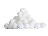 une pile de boules de coton empilées les unes sur les autres