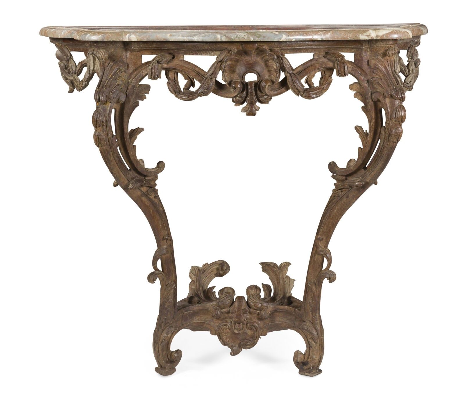 CONSOLE EN CHÊNE SCULPTÉ