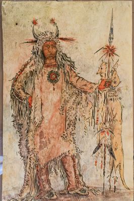 an image of a painting of a man and a woman standing next to each other