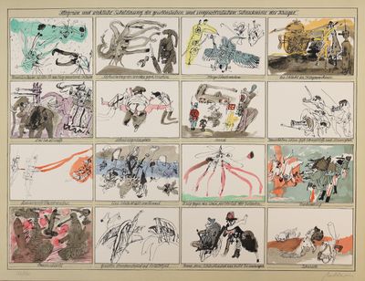 une image représentant une photo d'un ensemble de dessins accrochés au mur