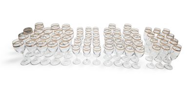 SAINT LOUIS, dans le goût Partie de service de verres en cri…