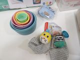 a lot of baby items that are on the table