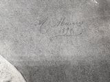 an old black and white photo of a woman ' s face with her eyes closed