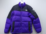 the north face purple and black down jacket