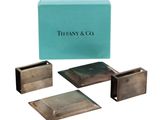 tiffany & co silver plated cuff boxes - set of 3