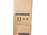 two cardboard boxes stacked on top of each other