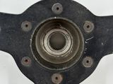 a steering wheel that has a hole in the center of it
