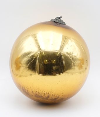 golden christmas ornament on white background with white background