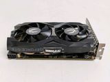 a close up of a video card with two fans on top of it