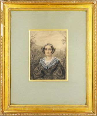 Ecole française du XIXe s. Portrait de femme, 1841