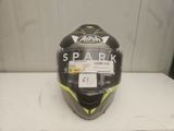 a close up of a motorcycle helmet on a table