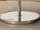 a close up view of a table with a plate on it