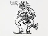 dessin représentant un personnage de bande dessinée : un homme portant un chapeau et un sac