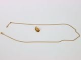 une photo d'un collier en or orné d'un minuscule scarabée