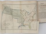 an old map of the united states with a map in the middle of it