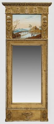 an image of a mirror with a painting on the back of it