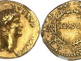 an image of a gold coin with a woman on it