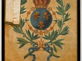une image représentant un tableau d'un blason surmonté d'une couronne