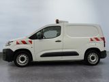a white van with a red stripe on the side of it