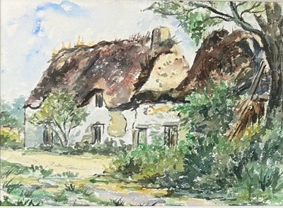 Hermine PHILBERT (XXème) Maison de campagne.