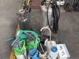a lot of equipment that is sitting on the ground