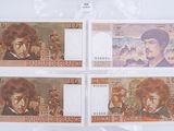 four different bank notes with a picture of a man on them