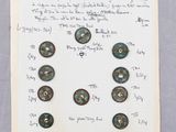 une feuille de papier sur laquelle figurent plusieurs boutons