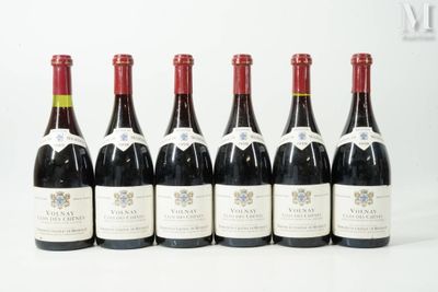 six bouteilles de vin sont alignées sur une surface blanche