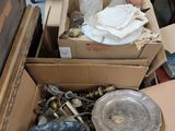 a box full of assorted items sitting on a table