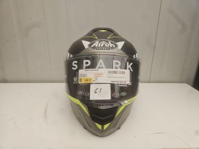 a close up of a motorcycle helmet on a table