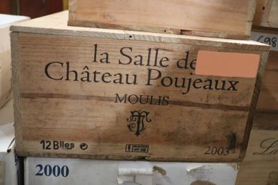 12 Bout. La Salle de Ch. Poujeaux - Moulis - 2003 - Caisse Bois. - Photo 1