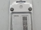 a close up of a plastic badge with a qr code on it