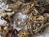 a pile of rope and other items on a table