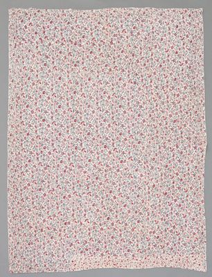 une écharpe à imprimé floral blanc et rouge, ornée d'un motif de petites fleurs