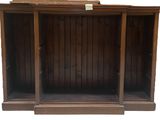 an image of a wooden cabinet with a mirror on top of it
