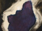 an image of a painting of a purple object on a black background