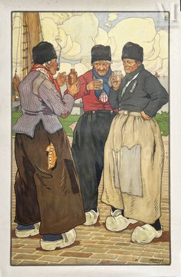 Henri CASSIERS (1858-1944) Dutch men