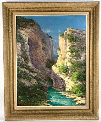 MAUREL F. (XXème s.) : Gorges du Verdon, le Point Sublime. - Photo 1