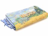 an image of a wallet with a picture of a wheatfield on it