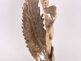 bronze sculpture of a woman with wings on a marble base
