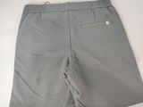 the shorts are grey and have a small white tag on the side