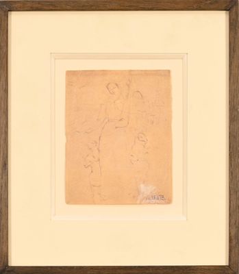 un vieux dessin représentant un homme et une femme de profil