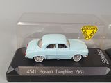 a blue toy car in a clear display case