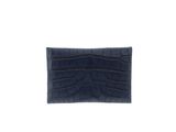 an image of a blue alligator skin wallet on a white background