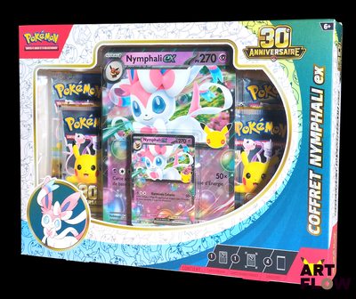 a box of pokemon toys with a picture of a pikachu and other items