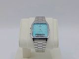a watch that is sitting on a display stand