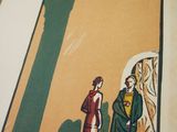 a picture of a book with a picture of a man and a woman standing in front of a building
